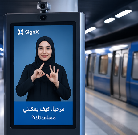 SignX Kiosk in metro